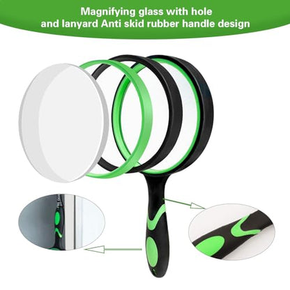 Celosia Handheld Magnifying Glass for Seniors & Kids 75mm, 10X