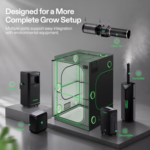 VIVOSUN P448 4x4 PRO Grow Tent with High CFM Kit, 48"x48"x 80" - size: 48"x48"x80"