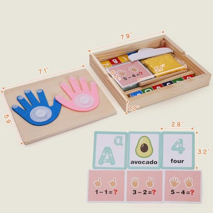 Montessori Sand Tray with Math & Alphabet Learning Cards - color: Yellow