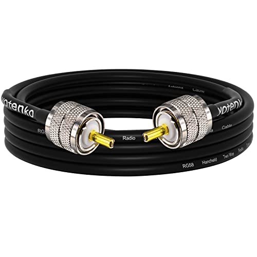 13ft RG58 PL259 Coaxial Cable 50 Ohm Coax Low Loss for CB Ham Radio - color: 1-Pack PL259 Cable, size: 13ft