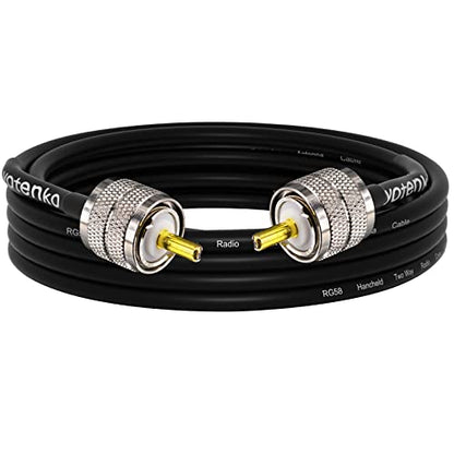 13ft RG58 PL259 Coaxial Cable 50 Ohm Coax Low Loss for CB Ham Radio - color: 1-Pack PL259 Cable, size: 13ft