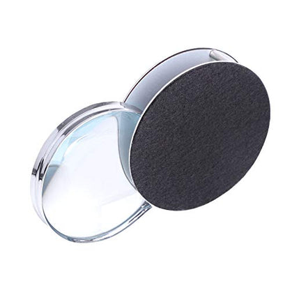 Mini 20X Folding Pocket Magnifier with Metal Case - Portable Reading Magnifying Glass for Inspection, Jewelry, Coins, Hobby, Travel - color: Metal