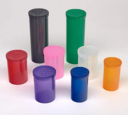 W Gallery 150 Green Vials - 30 Dram Pop Top Bottles, Child Resistant