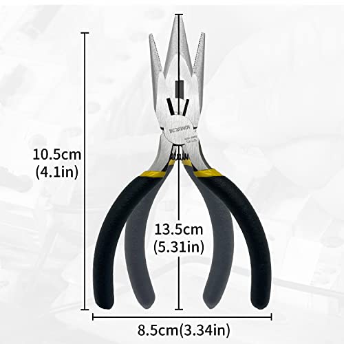 BOOSDEN 5 Inch Small Needle Nose Pliers Mini Jewelry Plier Spring Loaded - size: 5" (1 Pack)