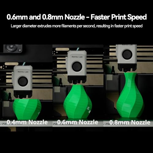 Bamboo Original 0.2mm Stainless Steel Nozzle Assembly Hotend Kit for Bambu Lab X1 Series and P1 Series,Compatible with P1S P1P X1C X1 Carbon 3D Printer - style: P1/X1 Series Hotend (0.2mm)