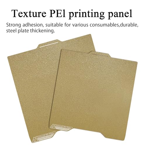 HzdaDeve Build Plate for SPARKX i7 Double Sided Textured Board Dual PEI Sheet Spring Steel 267X301MM Flexible Gold Platform Heated Bed Glue-Free Printing for Creality 3D Printer (Gold) - color: Gold, size: SPARKX I7
