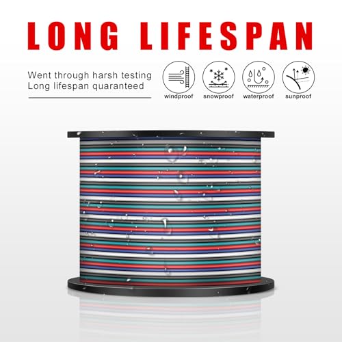 VIABRICO 100ft RGBW LED Extension Cable 18 Gauge 5Pin 12V DC Electrical Wire 5 Colors 18AWG Wires with 10PCS shrinkable Tubes for RGBW 3528 5050 Led Strip Copper Clad Aluminum Copper Wire (Pack of 2) - size: 100ft-18 AWG (Pack of 2)
