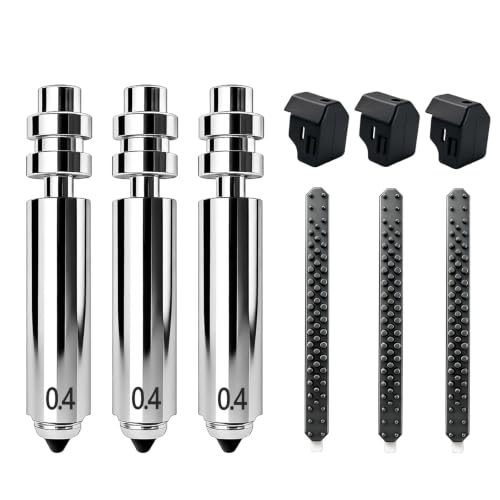 3 Pack 0.4mm Hotend Nozzles for Anycubic Kobra 4 & Kobra X, Integrated Hardened Steel Quick-Swap High Temperature High Flow Replacement Nozzle, Includes 3 Silicone Socks & 3 Cleaning Brushes - style: 3 PK 0.4MM Kobra X Nozzle Kit