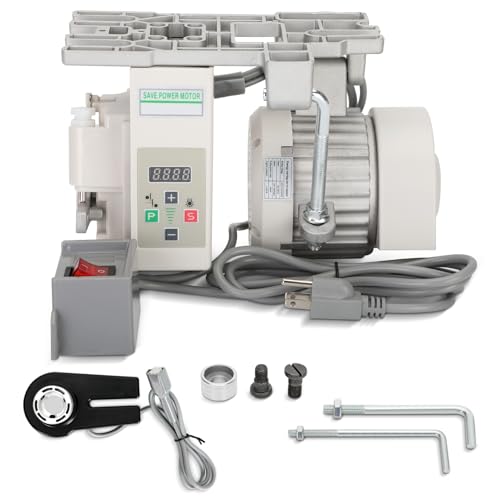 Sewing Machine Servo Motor 1000W with Needle Positioner and Synchronizer, AC110V, 6000RPM, Servo Motor Sewing Machine with Controller and Foot Switch, Run CW and CCW, Low Noise, Energy Saving - color: 1000W with Needle Positioner