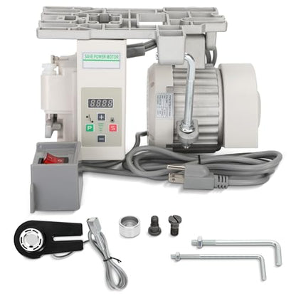Sewing Machine Servo Motor 750W with Needle Positioner and Synchronizer, AC110V, 6000RPM, Servo Motor Sewing Machine with Controller and Foot Switch, Run CW and CCW, Low Noise, Energy Saving - color: 750W with Needle Positioner