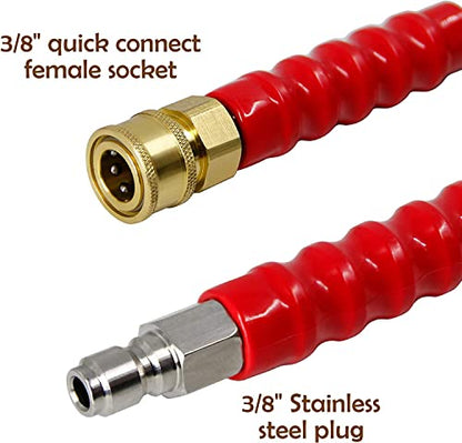 Twinkle Star 25FT Pressure Washer Hose, 3/8 Inch Quick Connect - size: 25 FT Pressure Washer Hose