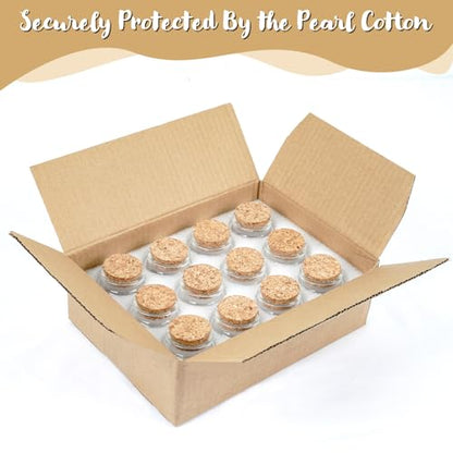 OurWarm 12 Pack 1.7oz Small Glass Jars with Cork Lids, Round Spell Jars - size: 12pcs - 50ml