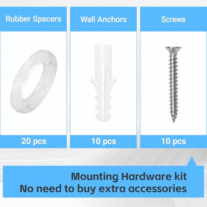 10 Pack Standoff Screws,Black Sign Standoff Wall Mounts for Acrylic Hanging Picture Frame,Stainless Steel Advertising Screws Kit(3/4 x 1 Inch)