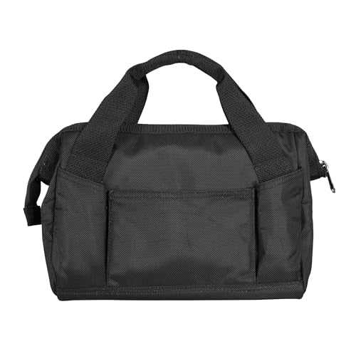 WOLVERINE Tool Bag |Tote | Utility Roll | Durable Nailhead Nylon, Adjustable Straps, and Versatile Pockets - color: Black, style: 13 Inch 21 Pocket Tote