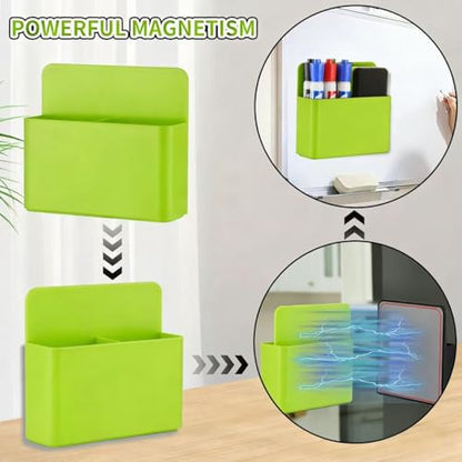 Camelmother 2Pcs Magnetic Dry Erase Marker Holder For Whiteboard Fridge - color: Green