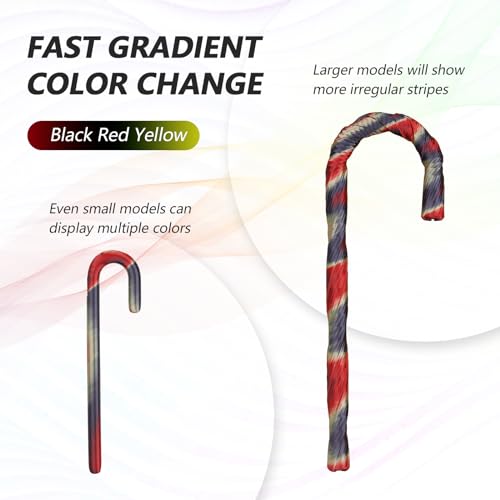 AMOLEN Silk PLA 3D Printer Filament, Shiny Multicolor Rainbow PLA Filament 1.75mm, Fast Color Change PLA 3D Printing Filament for Most FDM 3D Printer, Black Red Yellow, 1kg (2.2lbs) - color: Black/Red/Yellow
