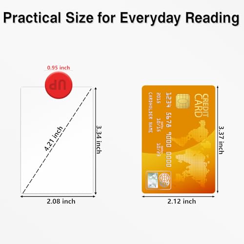 7 PCS Credit Card Magnifying Glass 3X Fresnel Lens Lightweight Wallet Page Pocket Magnifier Card Fire Starter, for Reading Small Prints, Sheets, Books, Map, Seniors, Solar Projects & Low Vision Aids
