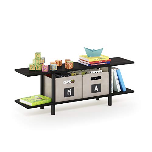 Furinno Turn-N-Tube 2-Tier Multipurpose Wide Shelf, Espresso/Black - color: Espresso/Black, style: 2-Tier