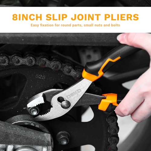 6PCS Pliers Set, 10" Water Pump Plier 8" Slip Joint/Linesman/Long Nose Plier 6" Diagonal 8" Adjustable Wrench | Premium CR-V Tools with Storage Bag for Home Repair, Workshop & DIY Professional Use