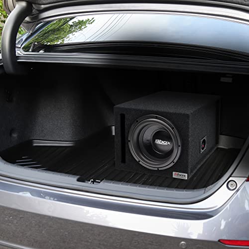 Atrend Bbox 12SVSC Single Vented 12 Inch Subwoofer Box - Premium Subwoofer Box Improves Audio Quality, Sound & Bass - Car Subwoofer Boxes & Enclosures with Nickel Finish Terminals - size: 12 inch, style: VENTED