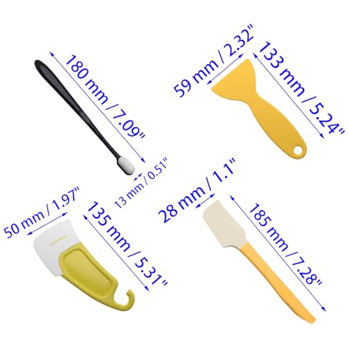 8 PCS UV Resin 3D Printer Must-Have Tool for Printer Cleaning and Maintenance (Scrapers, Silicone Spatula, Brushes)