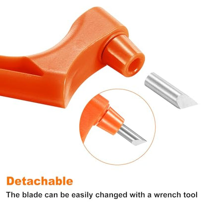 HARFINGTON Craft Cutting Tools 15/30/45 Degree Blades 360 Degree Rotating Blade Stainless Steel Cutter Pen Knife with Sharpening Stone for DIY Crafts Stencils Scrapbooks, Orange - color: Orange
