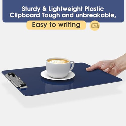 Plastic Clipboards, Blue 8.5x11 Clip Board - color: Blue