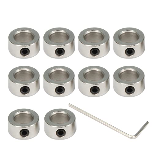 10 Pcs 6mm Shaft Lock Collar T6 Lead Screw for CNC Parts - style: 6mm-Silver