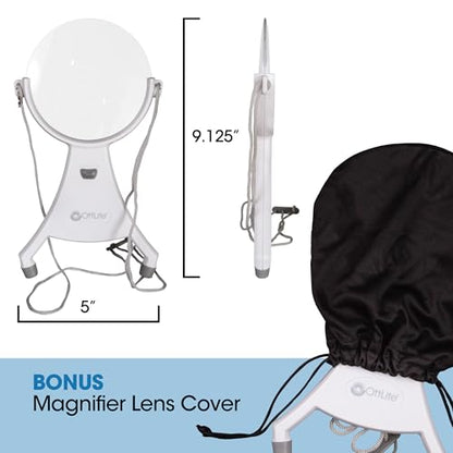 OttLite 4-Inch Hands-Free LED Magnifier, White
