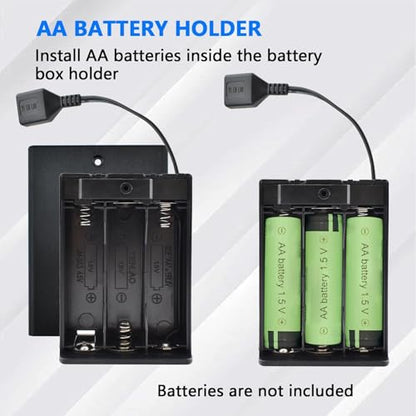 SDTC Tech 3 AA Battery Holder, USB Female Socket 3 AA Battery Case Box - size: 3AA