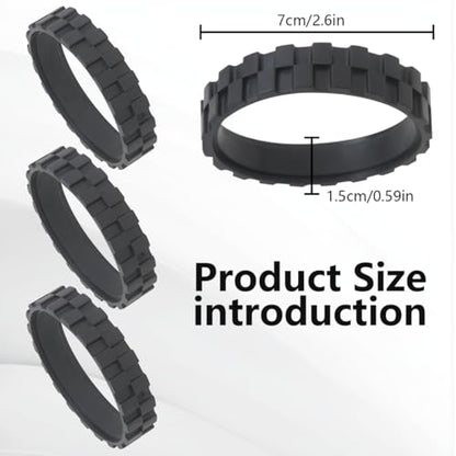 Latest 4-Piece Anti-Slip Rubber Tire Set with Enhanced Grip for i-Robot Roomba 700 and for 800 Series