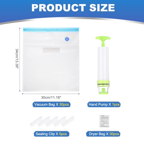 MECCANIXITY 30pcs Filament Vacuum Storage Bags 11x13 Keep Filament Dry