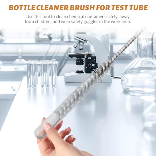 12-Pieces Brass Stainless Steel Wire Brush Set, 12" Long Wire Pipe Cleaner Engine Cleaning Brush Small Wire Brushes for Cleaning Tubes, Cylinders, Narrow Spaces, Auto Parts