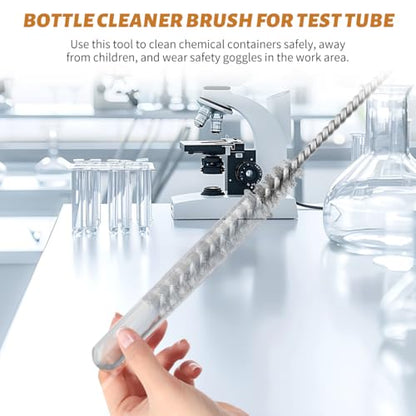 12-Pieces Brass Stainless Steel Wire Brush Set, 12" Long Wire Pipe Cleaner Engine Cleaning Brush Small Wire Brushes for Cleaning Tubes, Cylinders, Narrow Spaces, Auto Parts