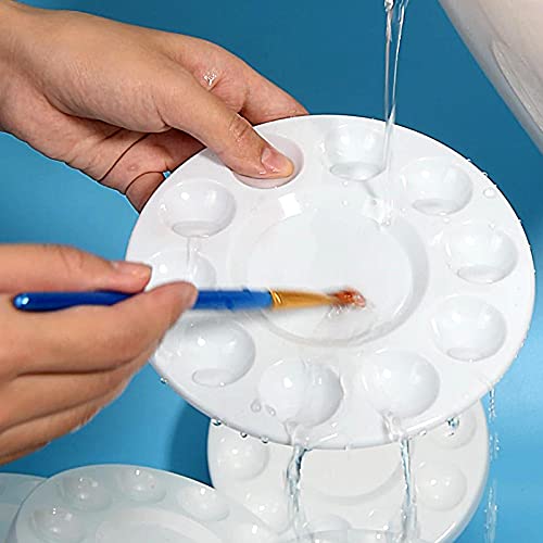 Paint Tray Palette,60pcs Paint Trays for Kids,Plastic Paint Pallet or Pupils to Painting,DIY Craft,Play Party at Home,Kindergarten or School (Pack of 2) - size: 60pcs (Pack of 2)
