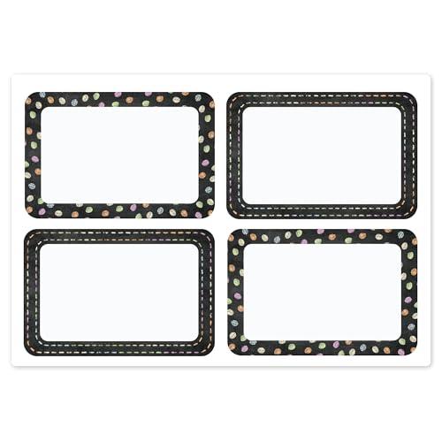 Mobiusea Creation Chalkboard Name Tag Stickers 80pcs Classroom Labels