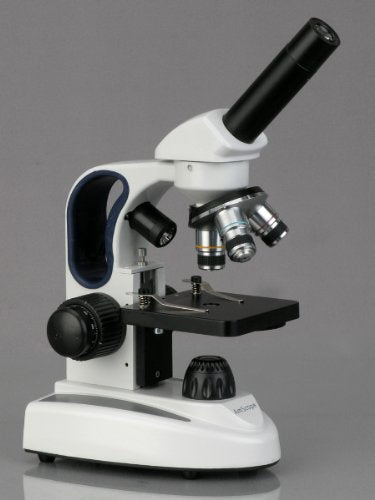 AmScope M158-2L Cordless Compound Monocular Microscope, WF10x Eyepiece