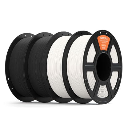 ELEGOO Matte PLA 3D Printer Filament 1.75mm Black/White 4KG - color: 4*1kg Black,black,white,white