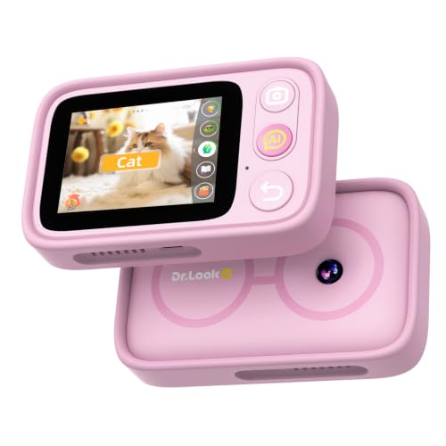Kids Learning Camera for Ages 3-12, Multi-Language Toy with Recognition - color: Pink