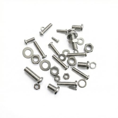 320 Pcs Small Metric Machine Screws Assortment Kit - M2/M2.5/M3/M4/M5 Assorted Nuts and Bolts, Lock & Flat Washers for Electronics, RC Models, DIY Projects - size: M2M2.5M3M4M5 320pcs