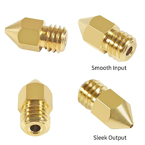 Aokin 10 Pcs 1.0mm 3D Printer Nozzles MK8 Extruder Nozzles and 5 Pcs 0.8mm Stainless Steel Nozzle Cleaning Needles for Creality Ender 3/3 Pro/3 V2, Ender 5/5 Pro, CR-10/10S, Makerbot, Anet A8 - color: 1.0mm