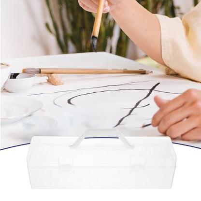Paintbrush Storage Box Portable Clear Handheld Large size