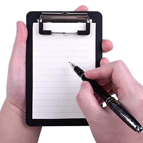 Wisdompro 2 Pack Mini Clipboards, 4x6 Small Clip Board, Black/Blue - color: Black/Blue, size: 4 x 6 inches
