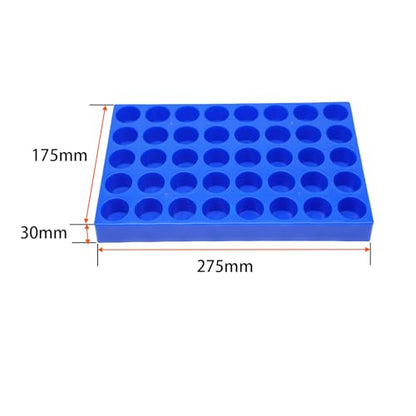 3 Pcs Vial Rack, 40 Holes for 20/60mL HPLC Sample Bottles, 28mm Diameter - color: Blue, size: 28mm