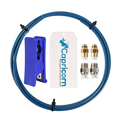 Capricorn Bowden PTFE Tubing 1M XS Series 1.75MM w/ 4pcs Fittings & Cutter - size: 1 Meter