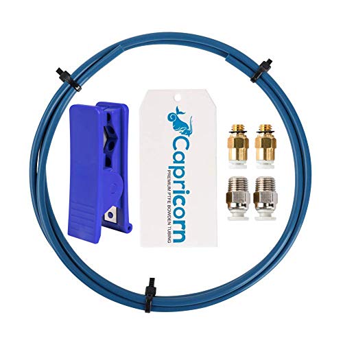 Capricorn Bowden PTFE Tubing 1M XS Series 1.75MM w/ 4pcs Fittings & Cutter - size: 1 Meter