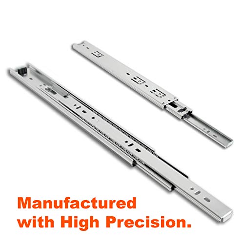 TOUCH TCH-22102 Series 45mm Full Extension Ball Bearing Drawer Slides Side Mount (28 Inch 700MM, 1 Pair) - size: 28" 700MM