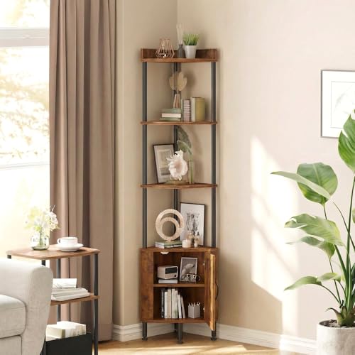 5-Tier Corner Shelf Stand Organizer for Small Space