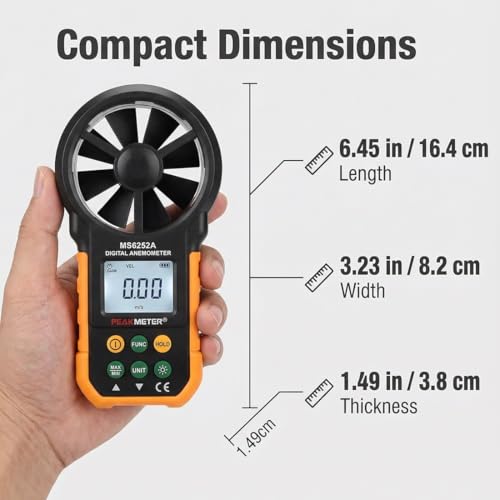MS6252A Digital Anemometer Handheld Wind Speed Meter
