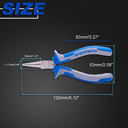 SPEEDWOX 5 Inch Round Nose Pliers, Mini Ultra Tapered Jaw - style: 5" Round Nose Plier